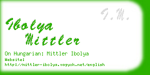 ibolya mittler business card